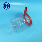 Flip Top Hexagonal Clear ACARICIA los tarros plásticos para las sales de baño 660ml