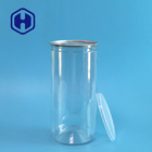 latas del plástico transparente de 1450ml 49oz con la tapa abierta fácil de aluminio y el casquillo plástico