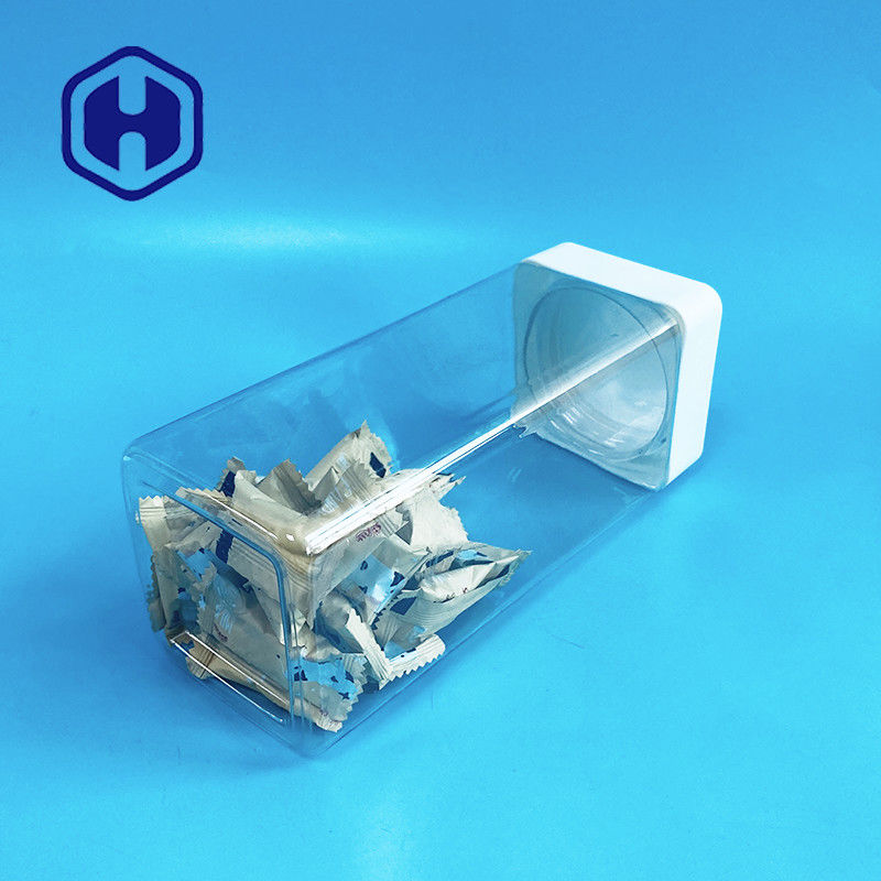 los tarros plásticos del cuadrado 1140ml atornillan la categoría alimenticia superior de las barras de los dulces con la prueba del escape del trazador de líneas