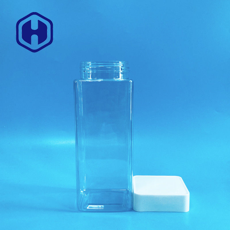 los tarros plásticos del cuadrado 1140ml atornillan la categoría alimenticia superior de las barras de los dulces con la prueba del escape del trazador de líneas