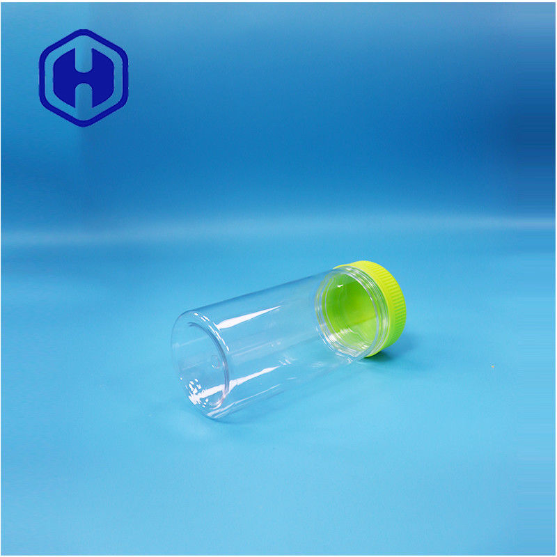 Comida seca redonda transparente de plástico de regalo dulces de azúcar nueces PET Jarrón de tornillo tapa superior