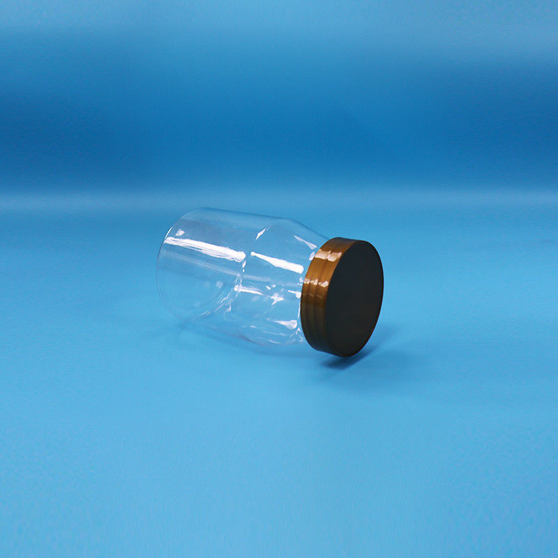 Biscoito de boca ancha y redonda, dulce para bebés, alimentos, carga de PET, tarro de plástico, tapa de tornillo.