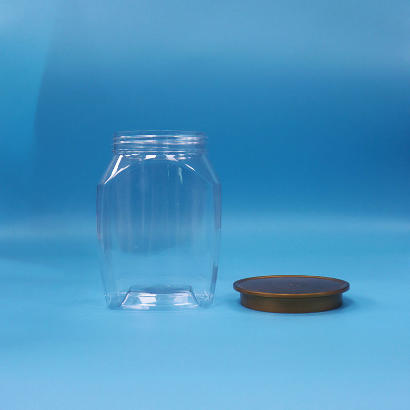 Alimentos para bebés de buena calidad plástico PET transparente almacenamiento de alimentos dulces galletas Jar sello tapa