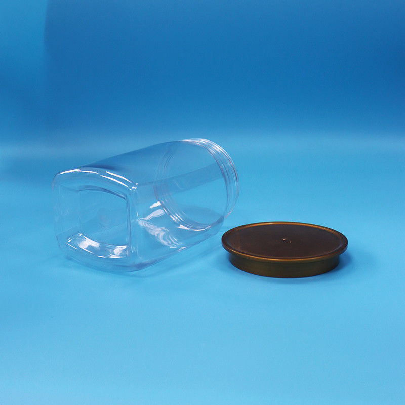Alimentos para bebés de buena calidad plástico PET transparente almacenamiento de alimentos dulces galletas Jar sello tapa