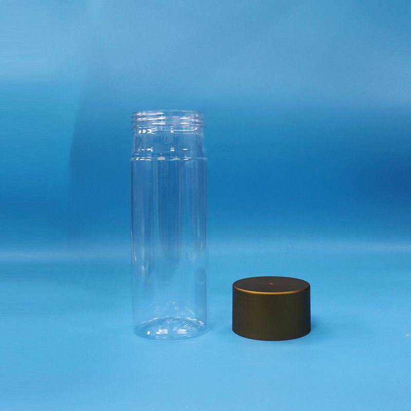 Galletas de plástico PET transparentes dulces alimentos para bebés cilindro alto botellas redondas de alimentos tapas de tornillo