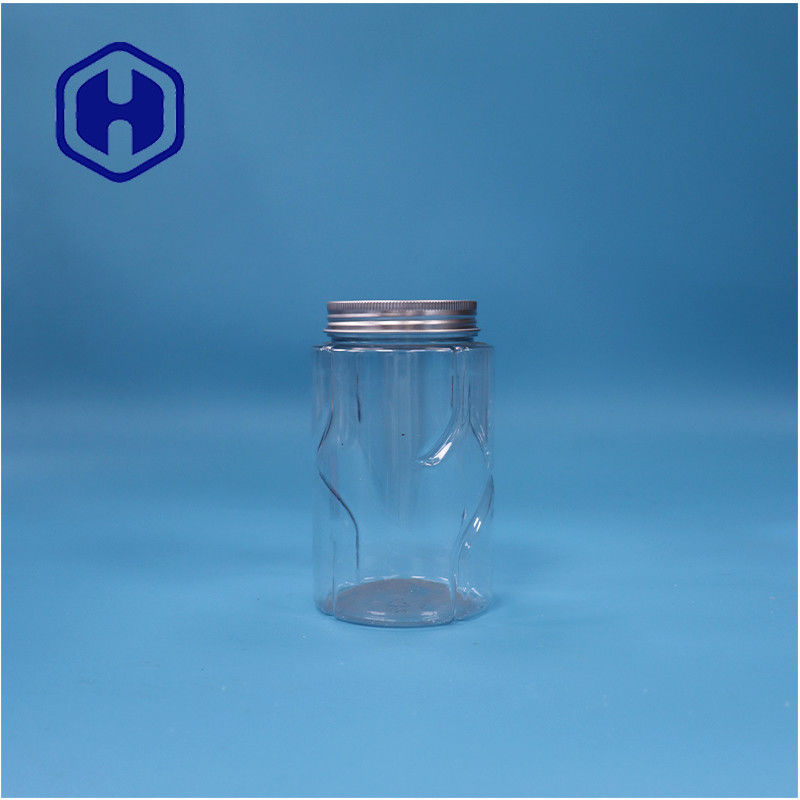 Con forma redonda, con nueces de PET transparentes, caramelos de menta, azúcar, comida para bebés, frasco, tapa superior de aluminio
