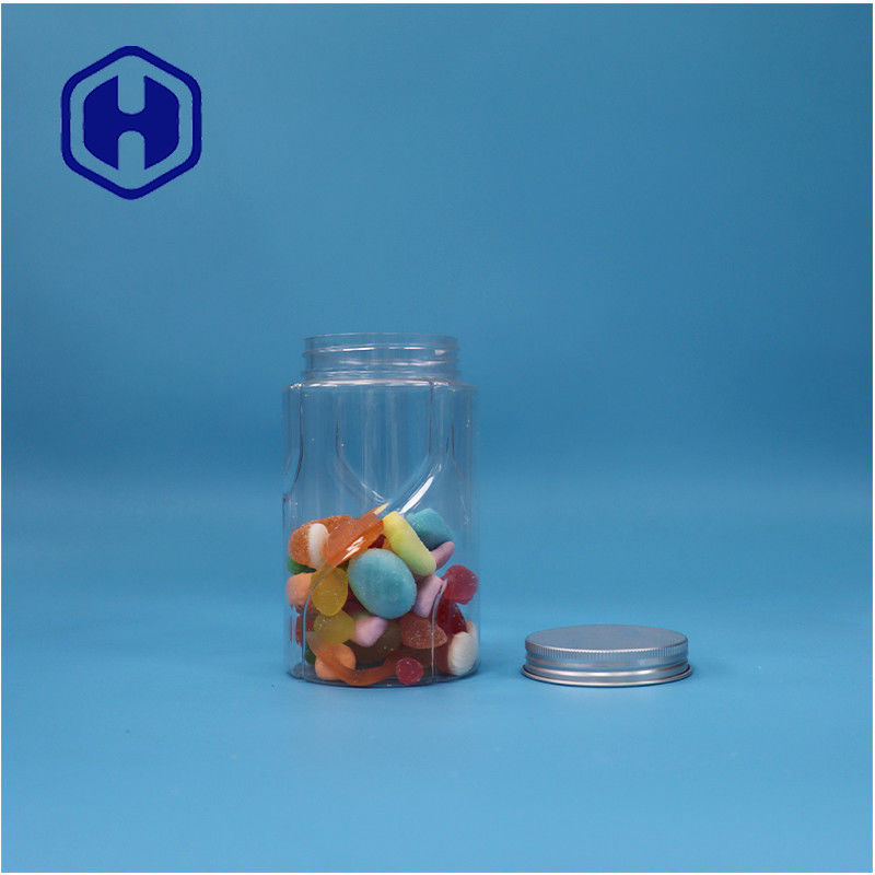 Con forma redonda, con nueces de PET transparentes, caramelos de menta, azúcar, comida para bebés, frasco, tapa superior de aluminio