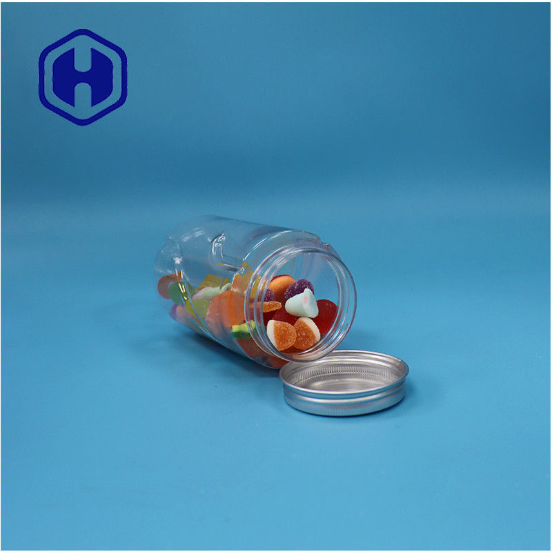 Con forma redonda, con nueces de PET transparentes, caramelos de menta, azúcar, comida para bebés, frasco, tapa superior de aluminio