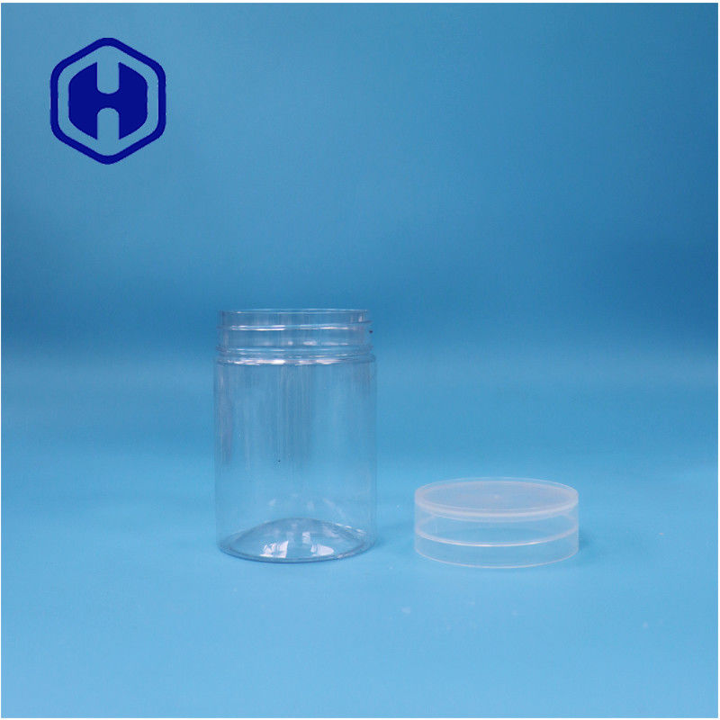 Con forma redonda, de plástico PET transparente, dulces, nueces, pimienta, frasco de pimienta, tapa de tornillo plana