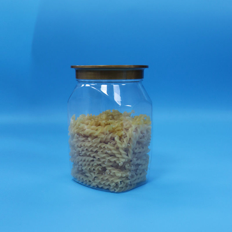 Alimentos para bebés de alta calidad plástico transparente PET Jarrón de almacenamiento de alimentos Sello tapa para nueces