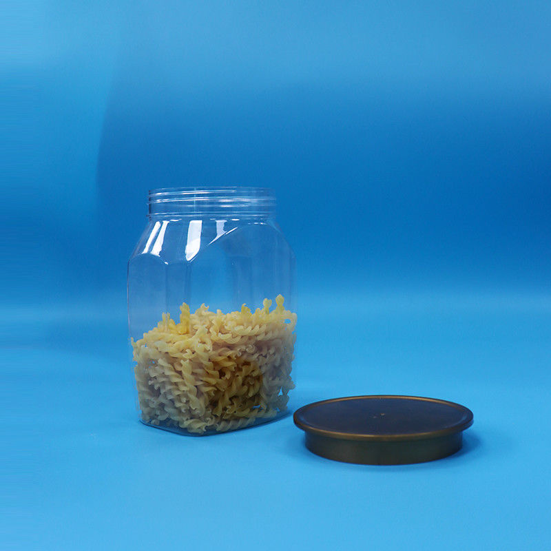 Alimentos para bebés de alta calidad plástico transparente PET Jarrón de almacenamiento de alimentos Sello tapa para nueces