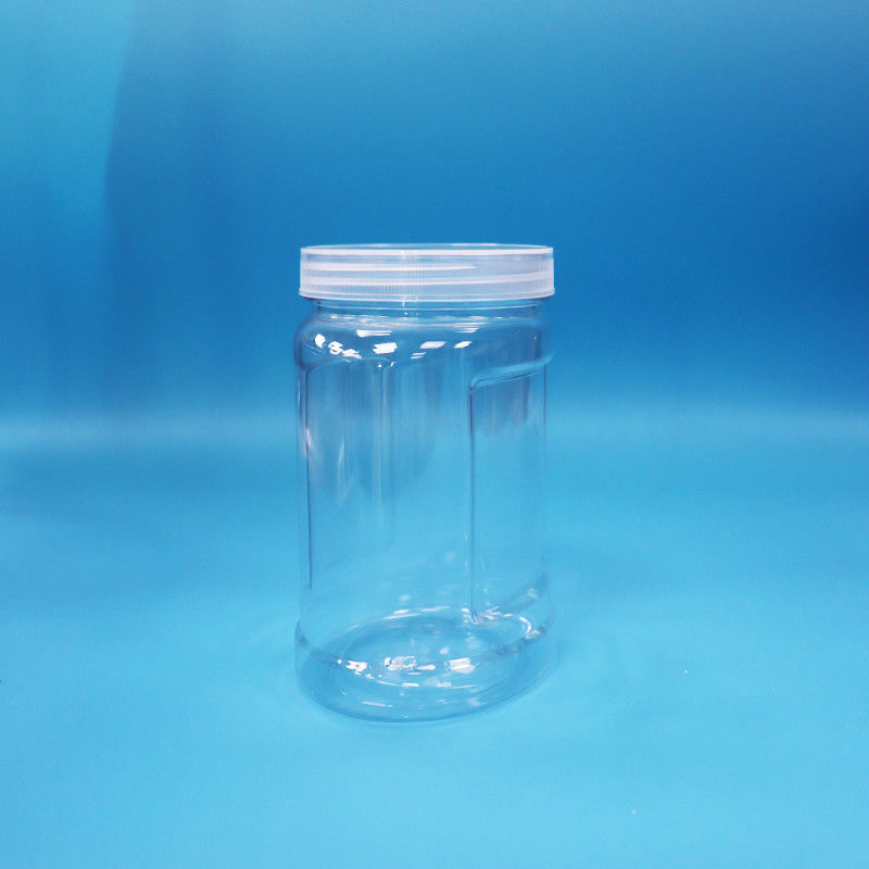 Proof Tamper Cap Blanco PET Jar de plástico transparente para alimentos nueces dulces fideos de grado alimenticio