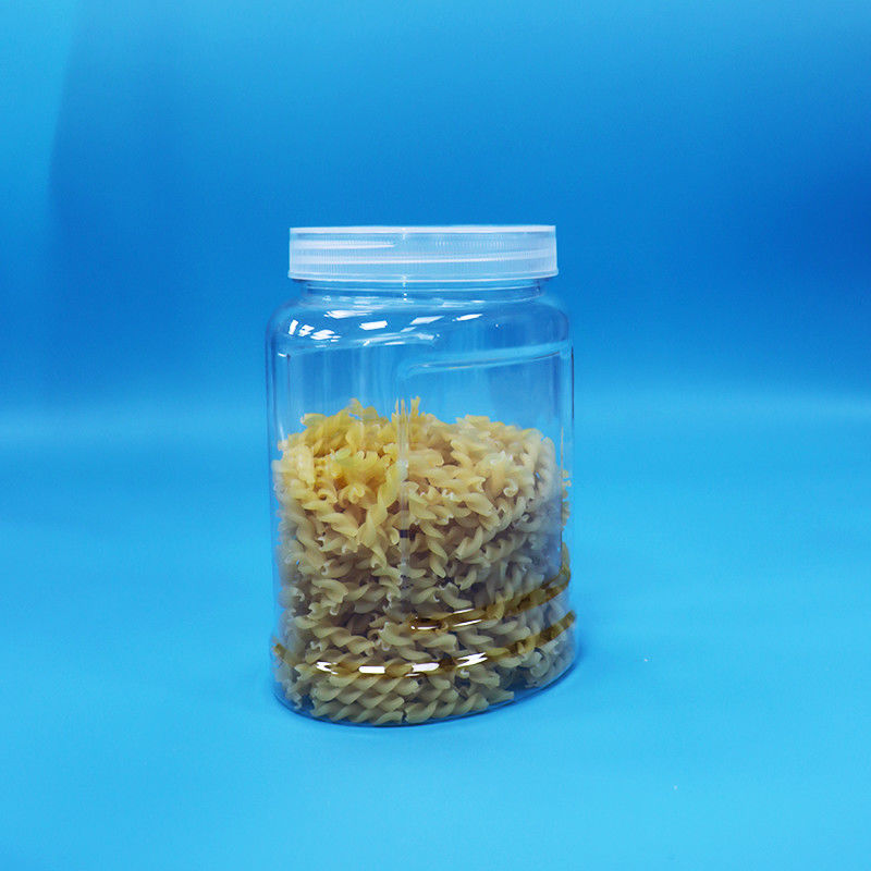 Proof Tamper Cap Blanco PET Jar de plástico transparente para alimentos nueces dulces fideos de grado alimenticio