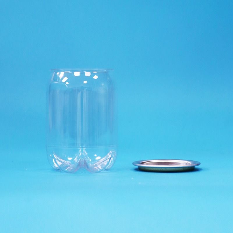 Envases de plástico PET transparente y transparente de calidad alimenticia para bebidas