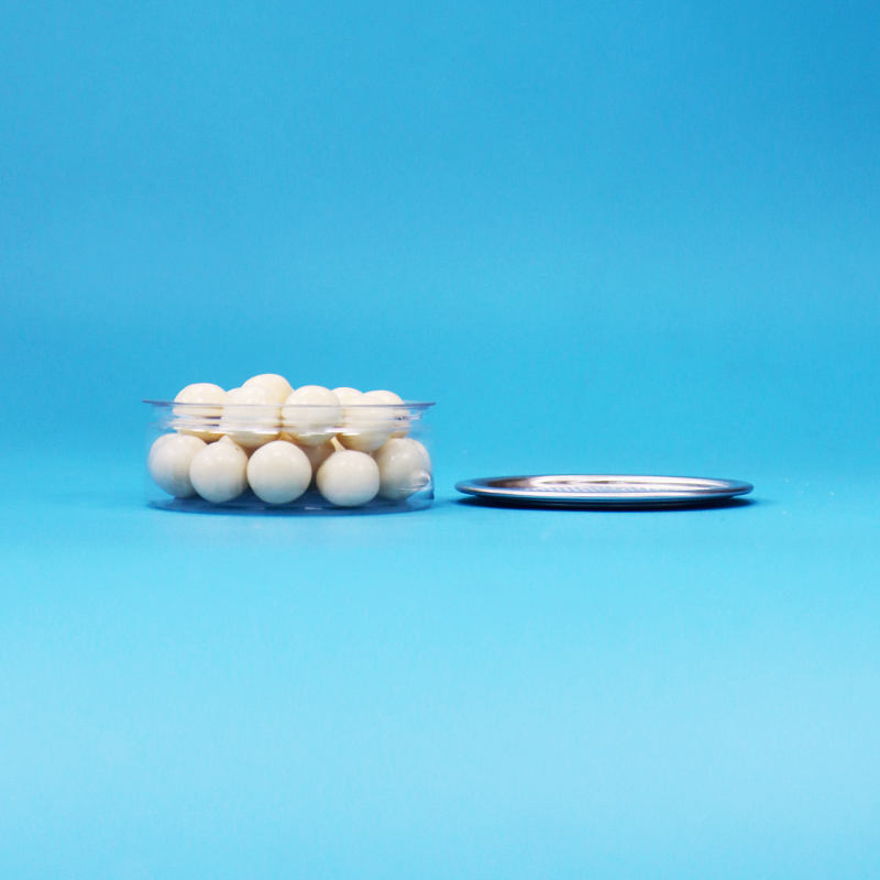 Lata de PET redonda de fácil apertura para alimentos, caramelos, galletas y embalaje de aperitivos