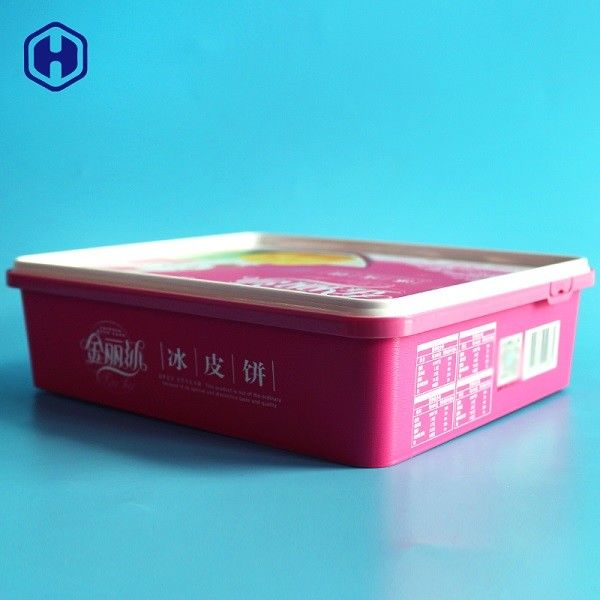 Caja plástica L25.7 * W21.3 de los PP IML * embalaje seco de la fruta de la torta de H6.9 480g