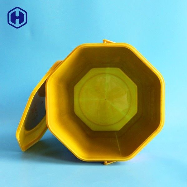 Cubo de la forma IML del octágono envases plásticos de la galleta de 1,96 galones 8.25L