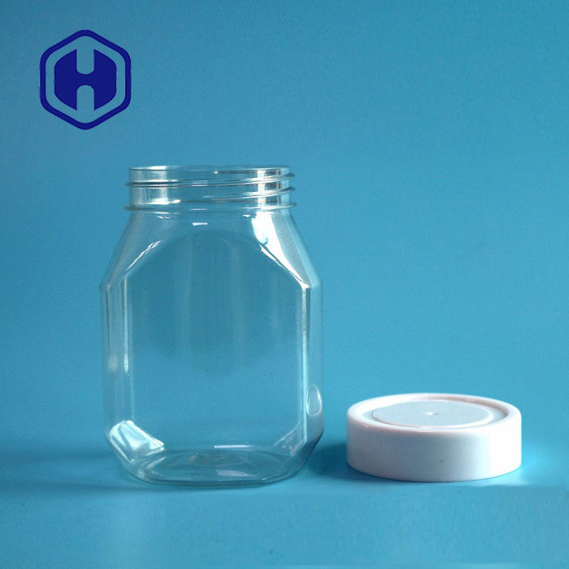 Color transparente de 390ml 13oz de cacahuete del tarro plástico no tóxico de la mantequilla