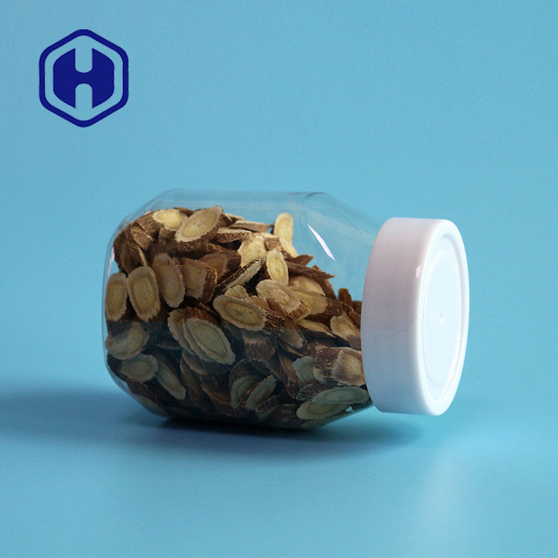 Color transparente de 390ml 13oz de cacahuete del tarro plástico no tóxico de la mantequilla