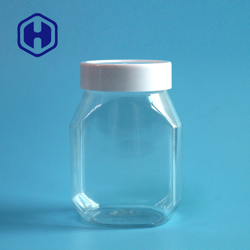 Color transparente de 390ml 13oz de cacahuete del tarro plástico no tóxico de la mantequilla