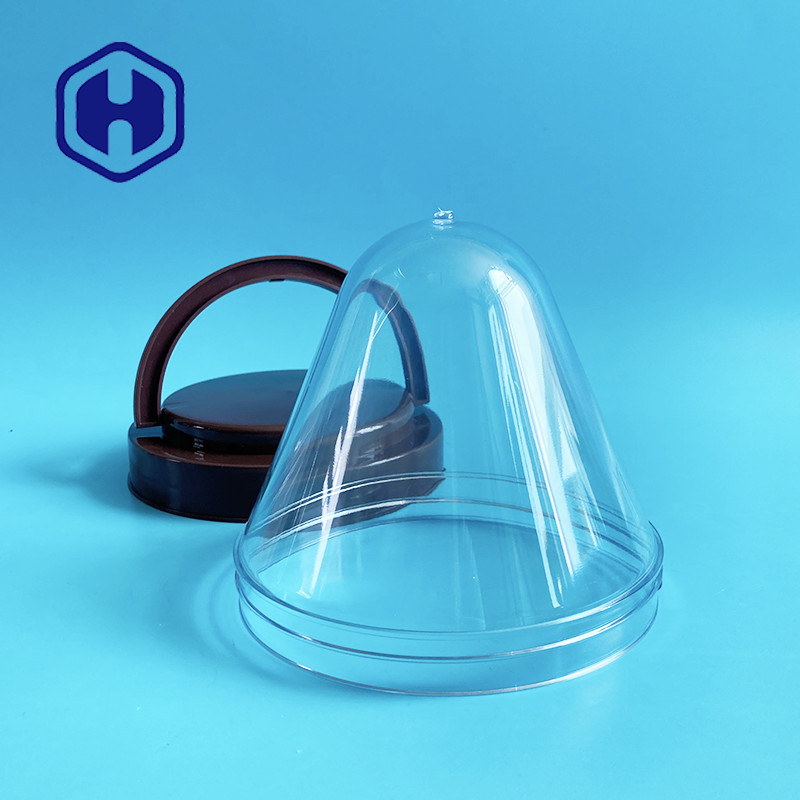 Envases de plástico de boca ancha de 120 mm y 100 g con preforma PET con tapa transparente