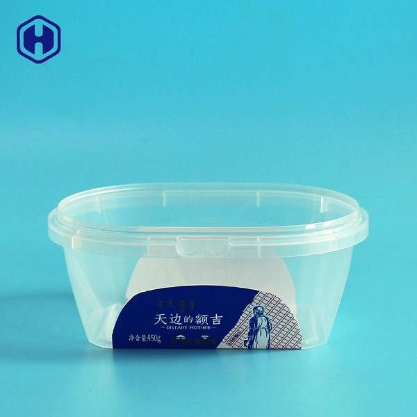 Envases de comida plásticos del cuadrado de la categoría alimenticia con la impresión modificada para requisitos particulares cubierta