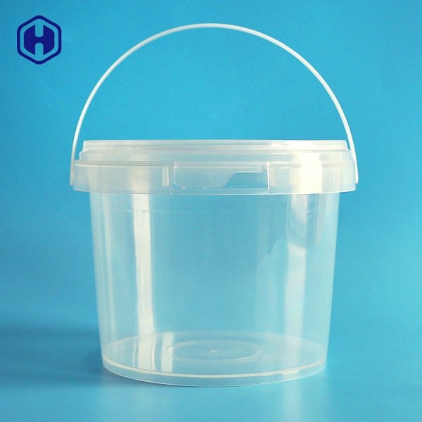 Cubo Microwavable del plástico transparente del cubo de las galletas IML de la mantequilla con la tapa