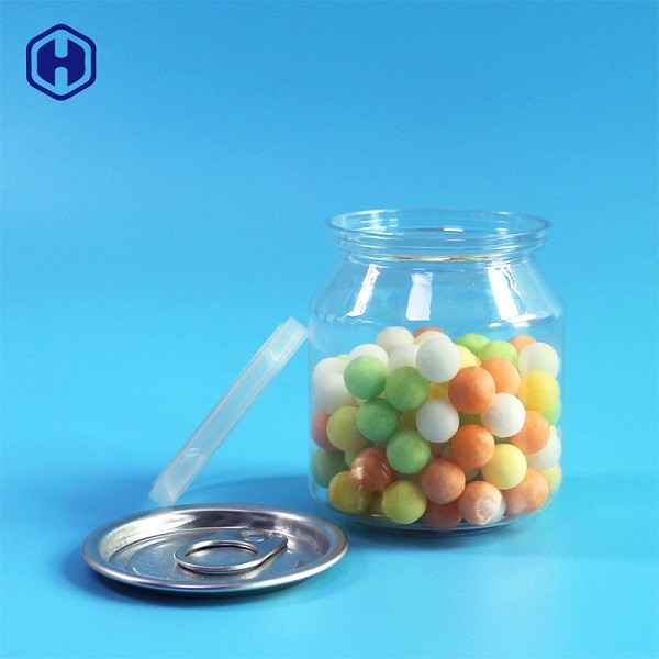 El plástico transparente seguro de la comida conserva los caramelos del bocado que establecen el paso del envase plástico del cilindro