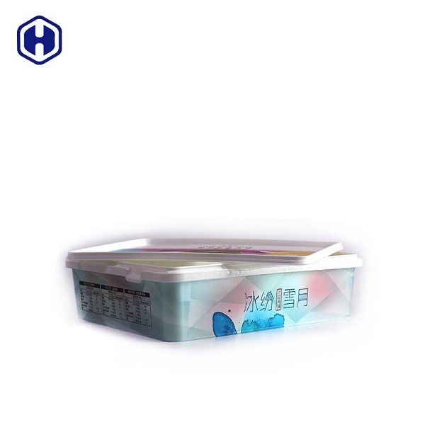 Envases durables de la caja/del polipropileno de la torta IML del helado con las tapas