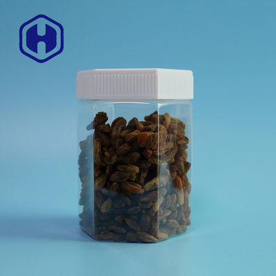 Tarro plástico de 23oz 680ml de la prueba hexagonal del escape con las tapas del tornillo
