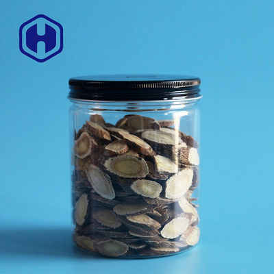 Tarro 350ml 390ml del envase de plástico de las semillas de las habas de los anacardos con la tapa del metal