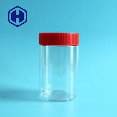 Tarro plástico del ANIMAL DOMÉSTICO de la ronda 475ml de la cocina con color rojo marrón amarillo de la tapa