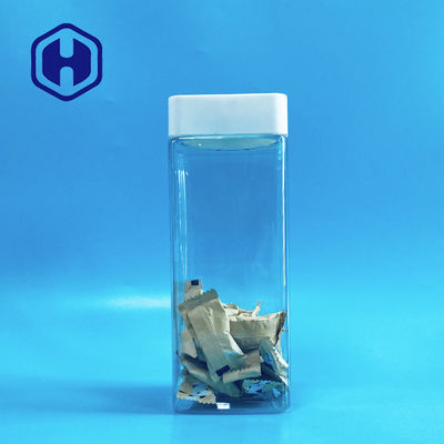 los tarros plásticos del cuadrado 1140ml atornillan la categoría alimenticia superior de las barras de los dulces con la prueba del escape del trazador de líneas