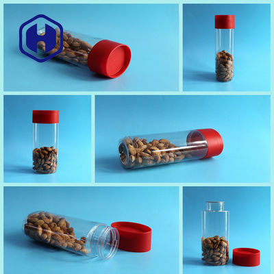 el ANIMAL DOMÉSTICO 1236ml puede los tarros plásticos apilables de encargo de enlatado grandes largos de las nueces transparentes del óvalo