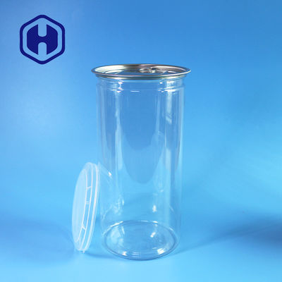 1380 ml de frijoles de palomitas de maíz PET transparente con boca ancha para llenar y dispensar sin esfuerzo