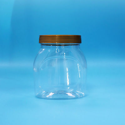 Jarrón de plástico PET de boca ancha transparente para comida fideos galletas embalaje de dulces
