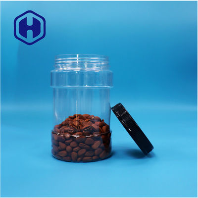 Comidas secas con boca ancha de plástico de forma redonda y clara Caramelos de nueces de pimienta Jarrones de azúcar