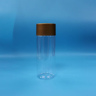 Galletas de plástico PET transparentes dulces alimentos para bebés cilindro alto botellas redondas de alimentos tapas de tornillo