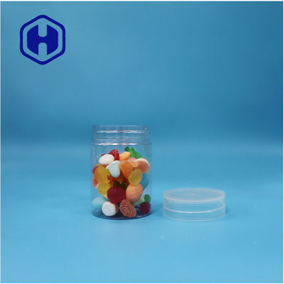 Plastico redondo transparente de PET dulces dulces galletas nueces pimienta frasco de grado alimenticio