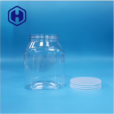 Oval de forma única de plástico para mascotas nueces frutas pimienta dulces frascos tapa de tornillo plano