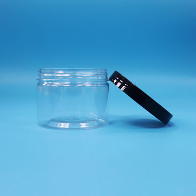 Jarrón de plástico PET de forma redonda de boca transparente para semillas de té negro juguete regalo dulces Cooike