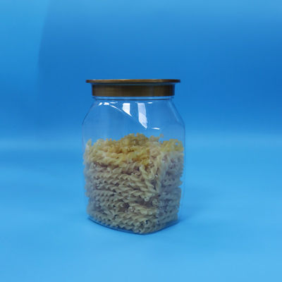 Alimentos para bebés de alta calidad plástico transparente PET Jarrón de almacenamiento de alimentos Sello tapa para nueces