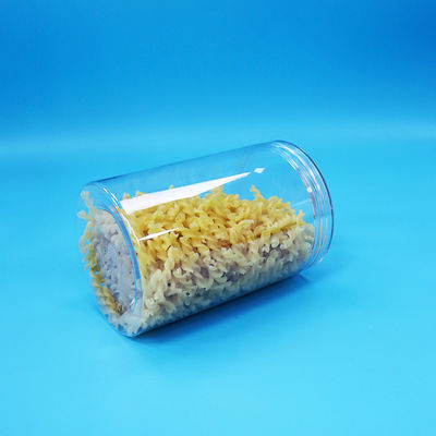 Círculo de caramelo de alimentos transparente PET redondo Jar de plástico de grado alimenticio tapa de tornillo transparente