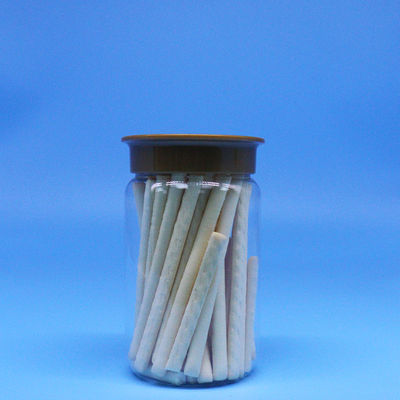 Caramelos Biscoitos PET Nutos de plástico Alimentos Altos redondos Jarrones transparentes tornillos Tapones planos