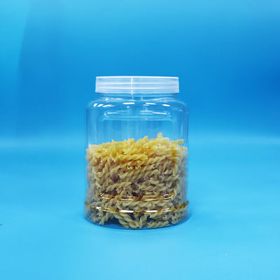 Proof Tamper Cap Blanco PET Jar de plástico transparente para alimentos nueces dulces fideos de grado alimenticio