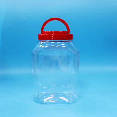 Jarrón de boca ancha de plástico PET transparente para comida fideos galletas embalaje de dulces