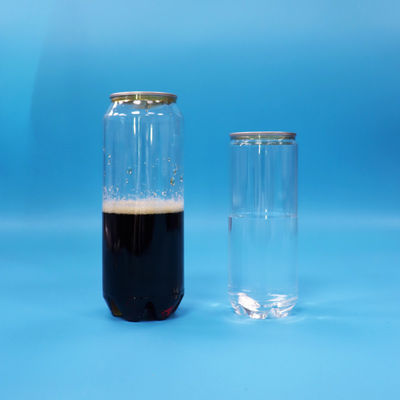 Sealable vacío PET transparente de la bebida de soda puede abrir fácilmente tapa de aluminio 500ml 330ml