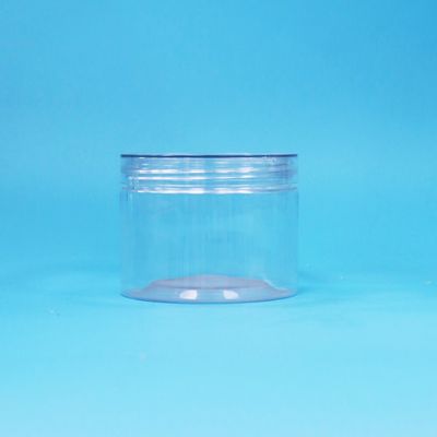 Calidad alimenticia PET transparente plástico alimento seco dulces frutos secos frascos de regalo de nueces tornillo tapas planas