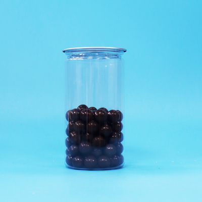 PET transparente de plástico fácil de abrir y sellar bien la lata de embalaje para alimentos y bebidas secos