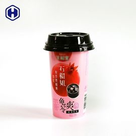 Las tazas plásticas modificadas para requisitos particulares del postre helado del yogur del logotipo no derraman los pequeños envases de plástico redondos